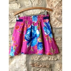 Hollister Y2K Hot Pink Floral Mini Skirt 🌺 Size M